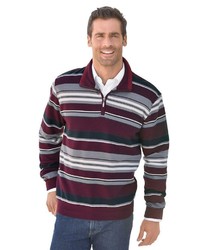 mehrfarbiger Pullover mit einem Reißverschluss am Kragen von MARCO DONATI