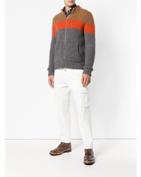mehrfarbiger Pullover mit einem Reißverschluß von Eleventy