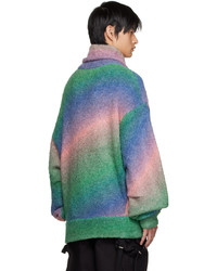 mehrfarbiger Pullover mit einem Reißverschluß von A. A. Spectrum
