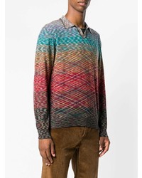 mehrfarbiger Pullover mit einem Rundhalsausschnitt mit Argyle-Muster von Missoni