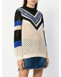 mehrfarbiger Pullover mit einem Rundhalsausschnitt mit Norwegermuster von RED Valentino