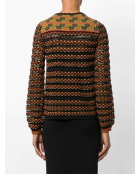 mehrfarbiger Pullover mit einem Rundhalsausschnitt mit Norwegermuster von M Missoni