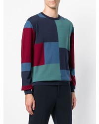 mehrfarbiger Pullover mit einem Rundhalsausschnitt mit geometrischem Muster von Etro