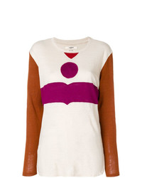 mehrfarbiger Pullover mit einem Rundhalsausschnitt mit geometrischem Muster von Isabel Marant Etoile