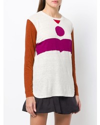 mehrfarbiger Pullover mit einem Rundhalsausschnitt mit geometrischem Muster von Isabel Marant Etoile