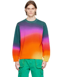mehrfarbiger Pullover mit einem Rundhalsausschnitt von AGR