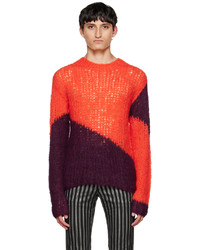 mehrfarbiger Pullover mit einem Rundhalsausschnitt von Anna Sui