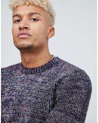 mehrfarbiger Pullover mit einem Rundhalsausschnitt von ASOS DESIGN