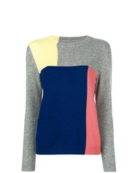 mehrfarbiger Pullover mit einem Rundhalsausschnitt von Chinti & Parker