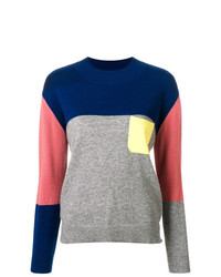 mehrfarbiger Pullover mit einem Rundhalsausschnitt von Chinti & Parker