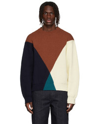 mehrfarbiger Pullover mit einem Rundhalsausschnitt von Jil Sander