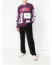 mehrfarbiger Pullover mit einem Rundhalsausschnitt von MSGM