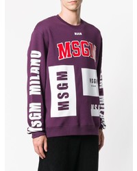 mehrfarbiger Pullover mit einem Rundhalsausschnitt von MSGM