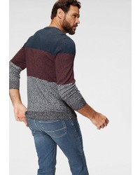 mehrfarbiger Pullover mit einem Rundhalsausschnitt von MAN´S WORLD
