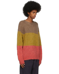 mehrfarbiger Pullover mit einem Rundhalsausschnitt von YMC