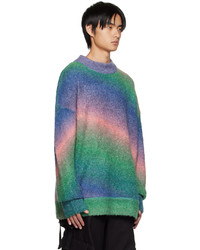 mehrfarbiger Pullover mit einem Rundhalsausschnitt von A. A. Spectrum