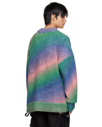 mehrfarbiger Pullover mit einem Rundhalsausschnitt von A. A. Spectrum