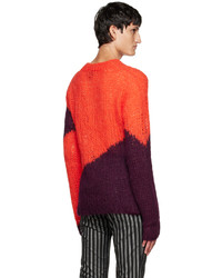 mehrfarbiger Pullover mit einem Rundhalsausschnitt von Anna Sui