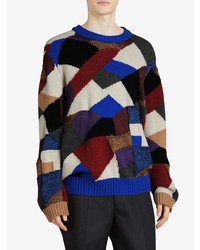 mehrfarbiger Pullover mit einem Rundhalsausschnitt von Burberry
