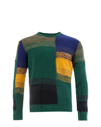 mehrfarbiger Pullover mit einem Rundhalsausschnitt von Roberto Collina