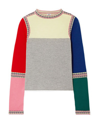 mehrfarbiger Pullover mit einem Rundhalsausschnitt von Rosie Assoulin