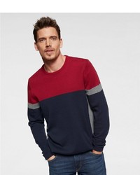 mehrfarbiger Pullover mit einem Rundhalsausschnitt von s.Oliver