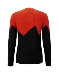 mehrfarbiger Pullover mit einem Rundhalsausschnitt von Tom Tailor Denim