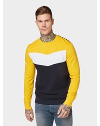 mehrfarbiger Pullover mit einem Rundhalsausschnitt von Tom Tailor Denim