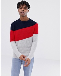 mehrfarbiger Pullover mit einem Rundhalsausschnitt von Tom Tailor