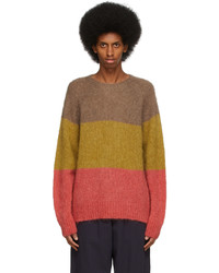 mehrfarbiger Pullover mit einem Rundhalsausschnitt von YMC