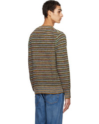 mehrfarbiger Pullover mit einem V-Ausschnitt von Wood Wood