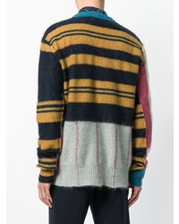 mehrfarbiger Pullover mit einem V-Ausschnitt von Marni