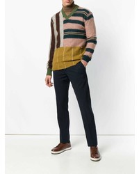 mehrfarbiger Pullover mit einem V-Ausschnitt von Marni