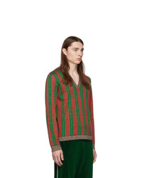 mehrfarbiger Pullover mit einem V-Ausschnitt von Gucci