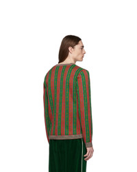 mehrfarbiger Pullover mit einem V-Ausschnitt von Gucci