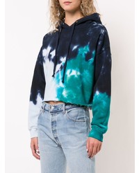 mehrfarbiger Pullover mit einer Kapuze von RE/DONE