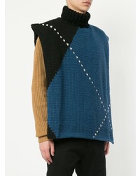 mehrfarbiger Rollkragenpullover von Raf Simons