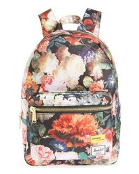 mehrfarbiger Rucksack mit Blumenmuster