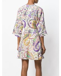 mehrfarbiges ausgestelltes Kleid mit Paisley-Muster von Etro