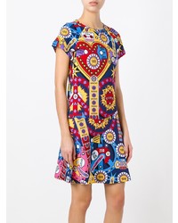 mehrfarbiges bedrucktes ausgestelltes Kleid von Love Moschino