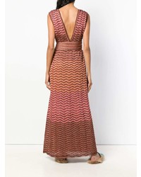 mehrfarbiges bedrucktes Ballkleid von M Missoni