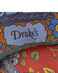 mehrfarbiges bedrucktes Einstecktuch von Drakes