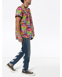 mehrfarbiges bedrucktes Kurzarmhemd von Moschino