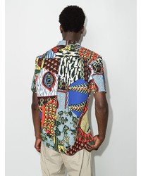 mehrfarbiges bedrucktes Kurzarmhemd von Gitman Vintage