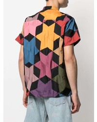 mehrfarbiges bedrucktes Kurzarmhemd von Bode