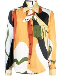 mehrfarbiges bedrucktes Langarmhemd von Bethany Williams