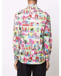 mehrfarbiges bedrucktes Langarmhemd von Moschino