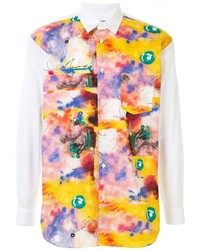 mehrfarbiges bedrucktes Langarmhemd von Comme Des Garcons SHIRT