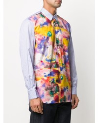 mehrfarbiges bedrucktes Langarmhemd von Comme Des Garcons SHIRT