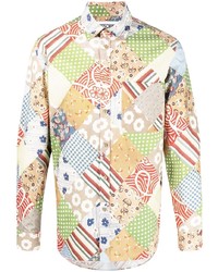 mehrfarbiges bedrucktes Langarmhemd von Moschino